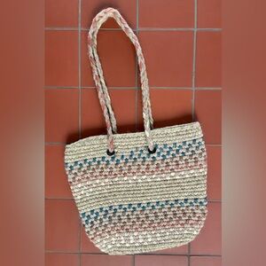Alpaca Wool Braided Tote handmade in the USA Boho